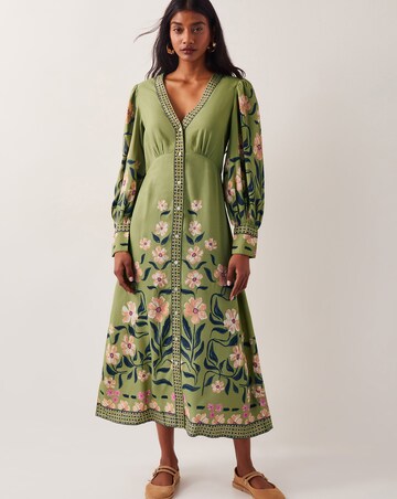 Monsoon Belle Floral Blouson Midi Dress