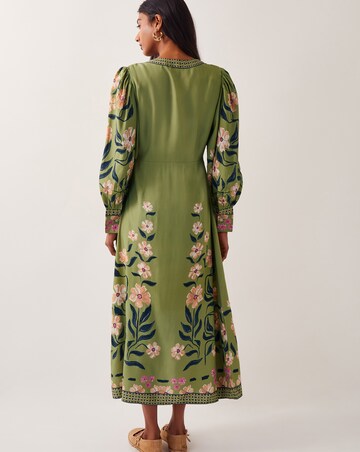 Monsoon Belle Floral Blouson Midi Dress