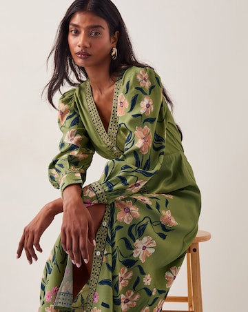 Monsoon Belle Floral Blouson Midi Dress