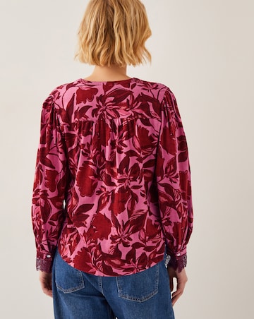 Monsoon Aimee Floral Print Jersey Blouse