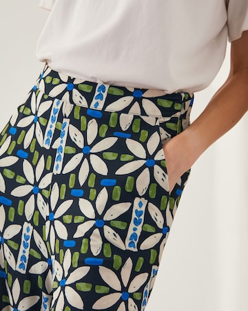 Monsoon Nikita Floral Jersey Wide Leg Trousers
