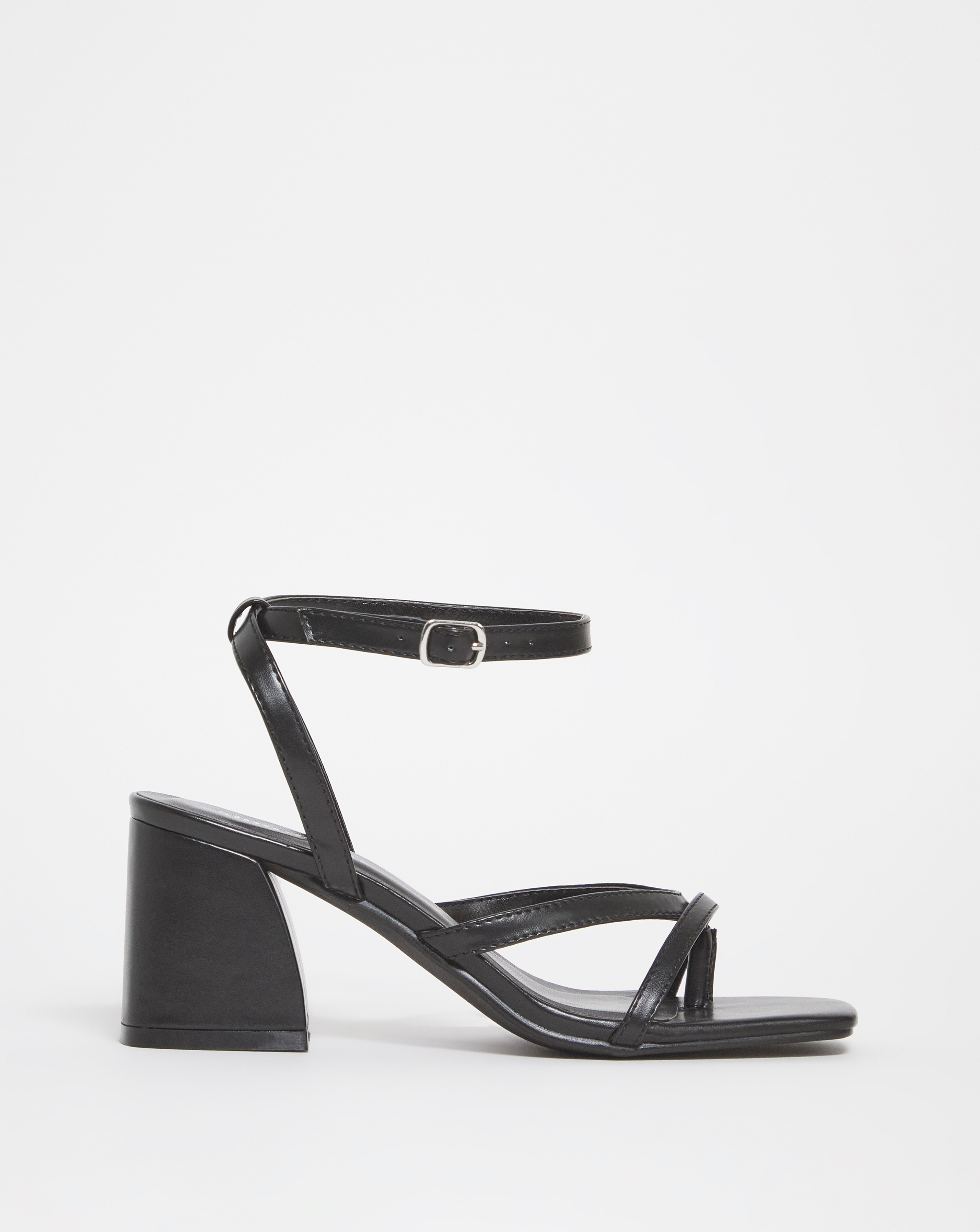 Toe Post Strappy Heeled Sandals Ex Wide