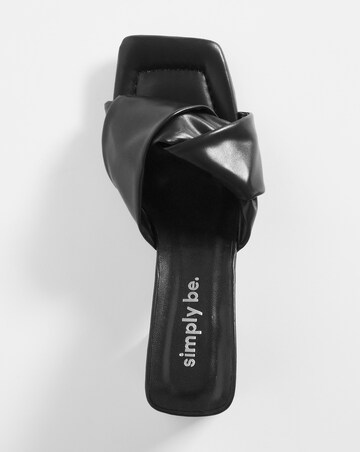 Dakota Volume Block Heeled Mule Sandals - Wide Fit (E)