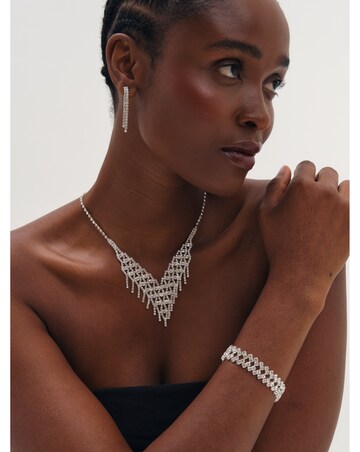 Mood Silver Crystal Three Piece Diamante Set