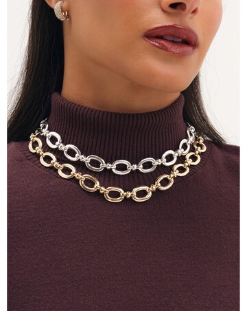 Jon Richard Silver Plated Open Link Necklace