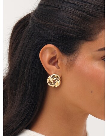Mood Gold Statement Knot Earrings