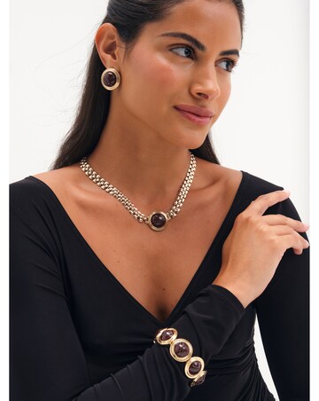 Mood Gold Plated Resin Stretch Bracelet