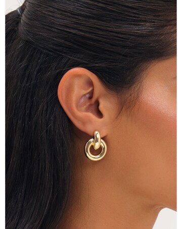 Mood Gold Plated Door Knocker Polished Earrings