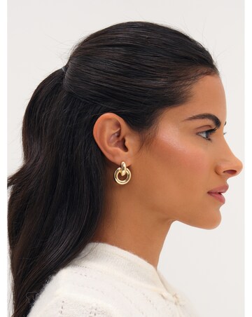 Mood Gold Plated Door Knocker Polished Earrings