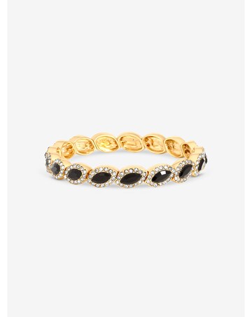 Jon Richard Gold Plated And Jet Navette Stretch Bracelet