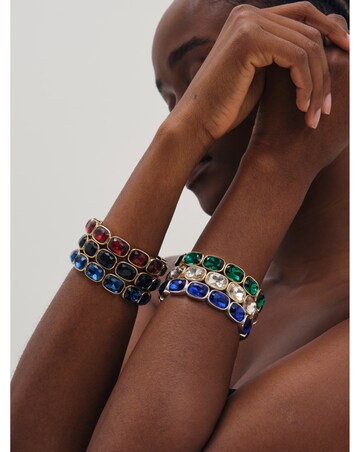 Mood Gold Plated And Jet Stretch Bracelet