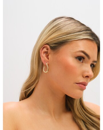 Jon Richard Gold Plated Twist Hoop Earrings