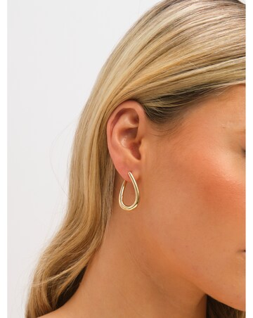 Jon Richard Gold Plated Twist Hoop Earrings