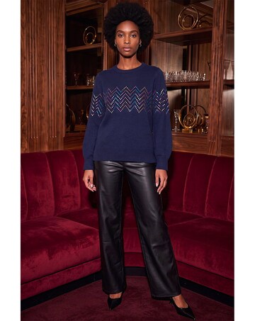 Roman Wave Sequin Knit Jumper