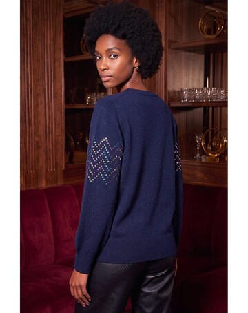 Roman Wave Sequin Knit Jumper