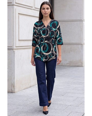 Roman Abstract Zip Top