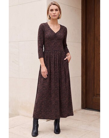 Roman Speckled Ruched Dress