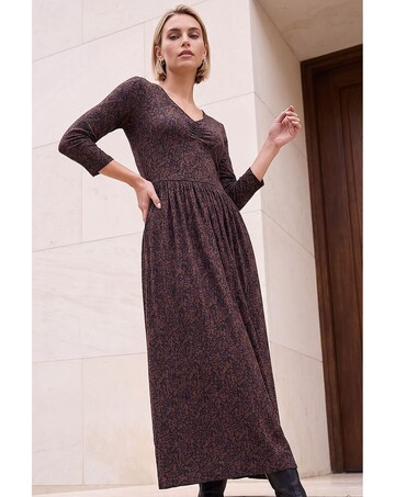 Roman Speckled Ruched Dress