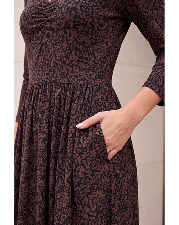 Roman Speckled Ruched Dress