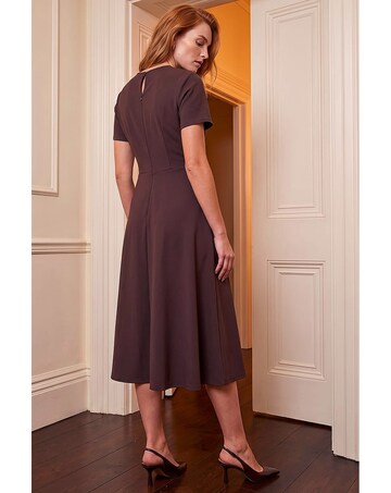 Roman Button Detail Midi Dress