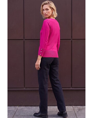 Roman Sparkly Button Scallop Edge Jumper