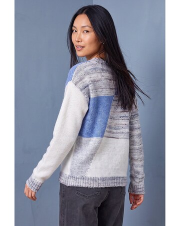 Roman Textured Colour Block Knit Jumper