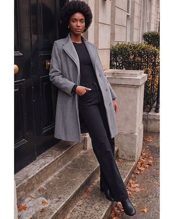 Roman Funnel Neck Pocket Detail Coat
