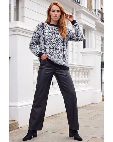Roman Fluffy Pattern Knit Jumper