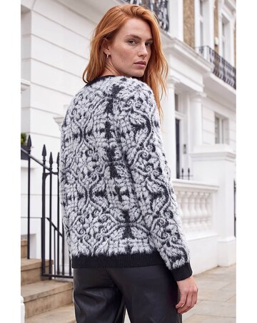 Roman Fluffy Pattern Knit Jumper