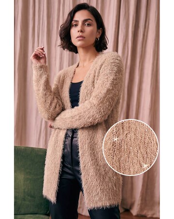 Roman Fluffy Long Sleeve Cardigan