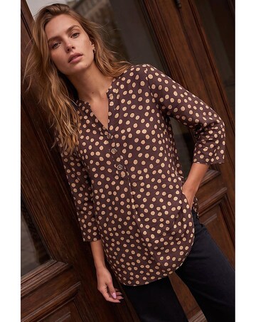 Roman Spot Gold Button Top