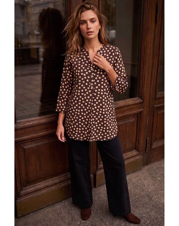 Roman Spot Gold Button Top