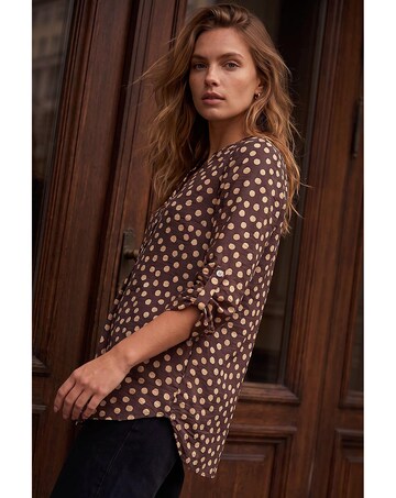Roman Spot Gold Button Top