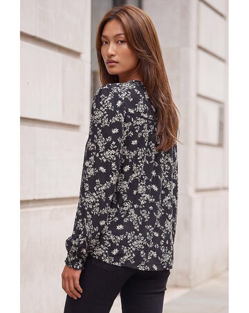 Roman Floral Print Long Sleeve Top