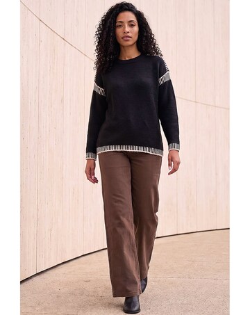 Roman Contrast Stitch Knit Jumper