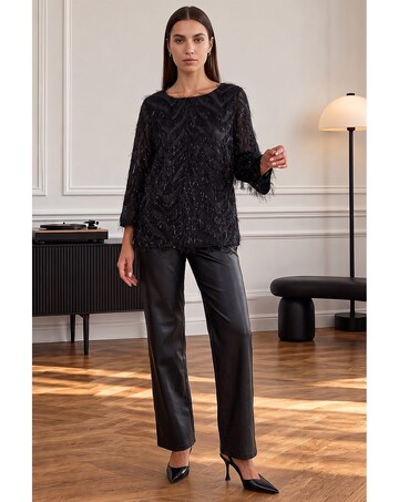 Roman Shimmer Jacquard Top