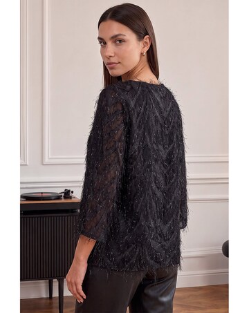 Roman Shimmer Jacquard Top