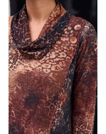 Roman Animal Burnout Tunic Top