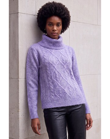 Roman Soft Cable Roll Neck Jumper