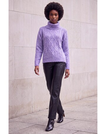 Roman Soft Cable Roll Neck Jumper