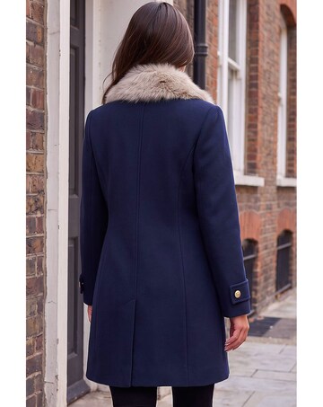 Roman Faux Fur Tipped Dolly Coat
