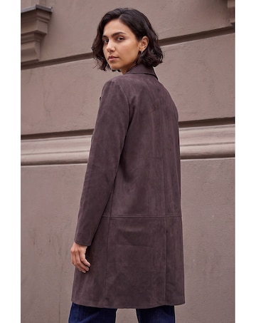 Roman Suedette Longline Jacket