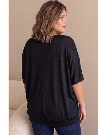 Roman Curve Jersey Bubble Hem Top