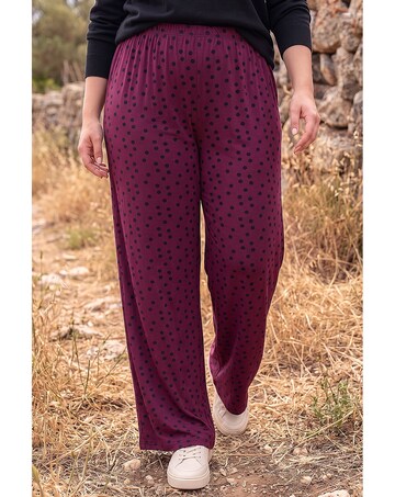 Roman Curve Spot Wide Leg Trouser