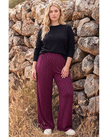 Roman Curve Spot Wide Leg Trouser