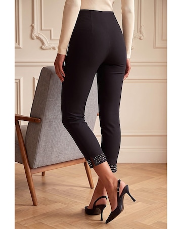 Roman Sparkly Cropped Stretch Trouser