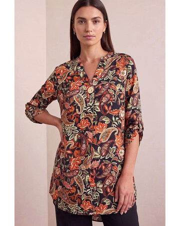 Roman Paisley Longline Top