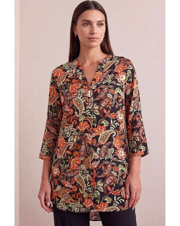 Roman Paisley Longline Top