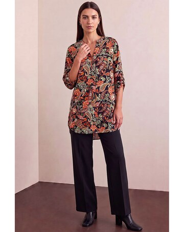 Roman Paisley Longline Top