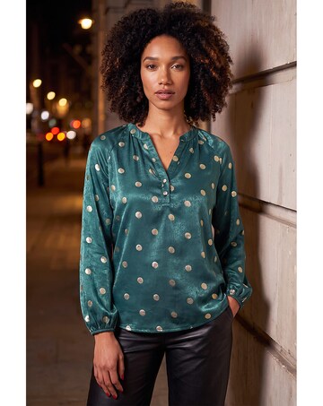 Roman Foil Spot Button Top